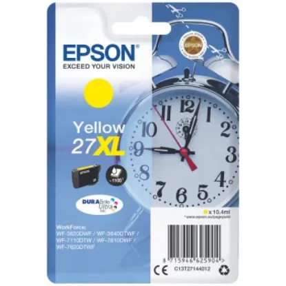 Изображение Картридж струменевий Epson 27XL Yellow для принтерів WorkForce WF (C13T27144022)