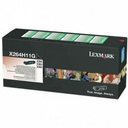 Изображение Тонер-картридж LEXMARK для X264/363/364, 9k, чорний (X264H11G)