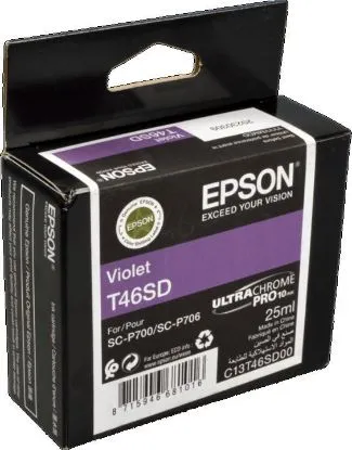 Зображення Картридж cтруменевий Epson Singlepack T46SD Violet для SureColor SC-P700, 25 мл (C13T46SD00)